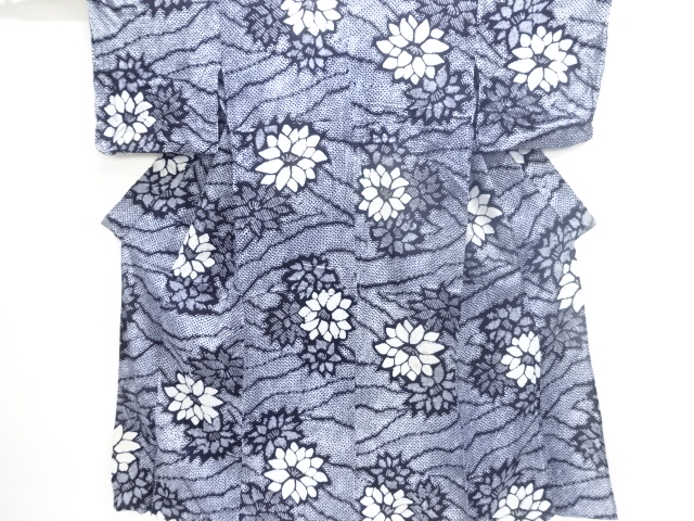 JAPANESE KIMONO / ANTIQUE KIMONO / ARIMATSU NARUMI SHIBORI / FLOWER